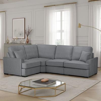 Funk Corner Sofa - Grey Fabric - RHF