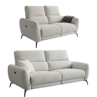 Sorrento Electric Recliner Sofa Set - Beige Fabric - 3+2 Seater