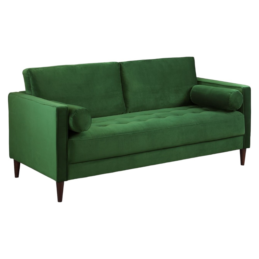 Harper Plush Green 3 Seater Sofa