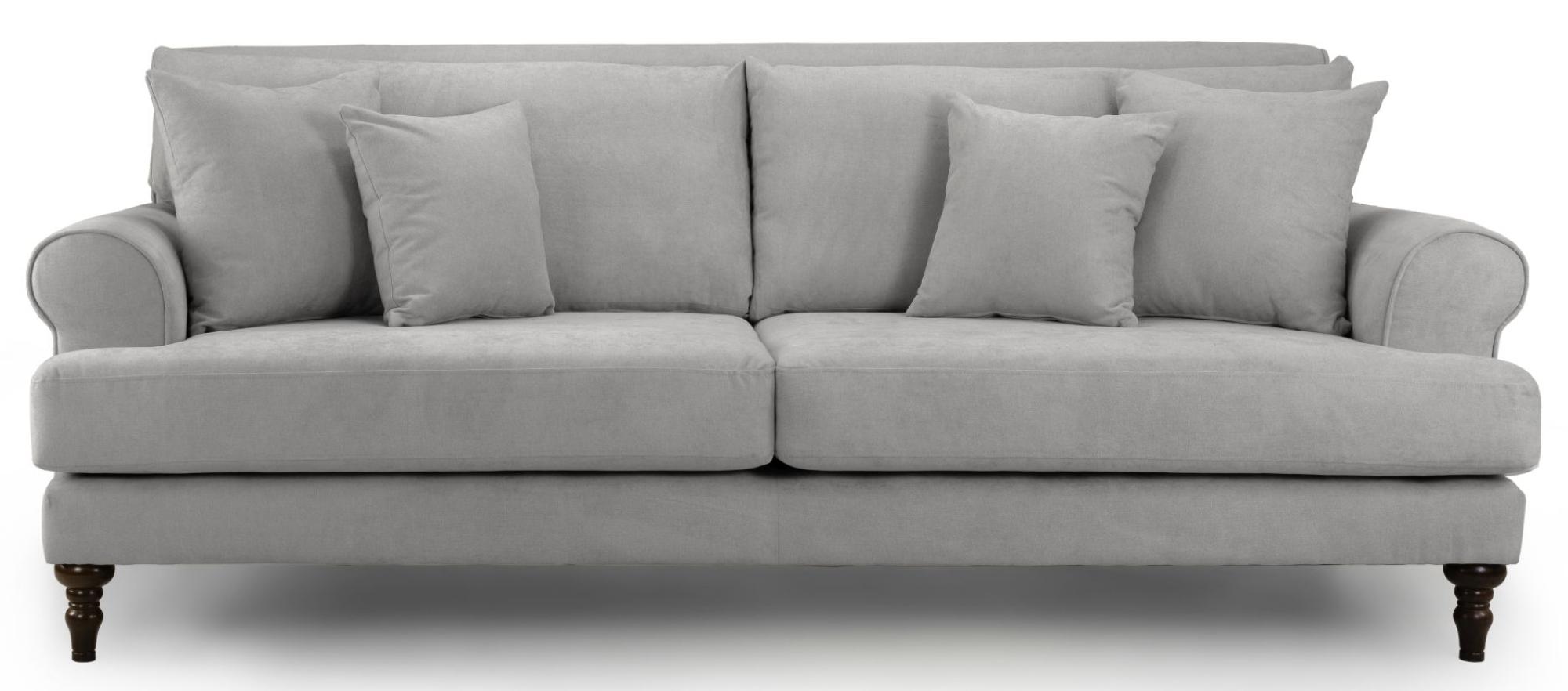 Summer Grey Fabric 4 Seater Sofa