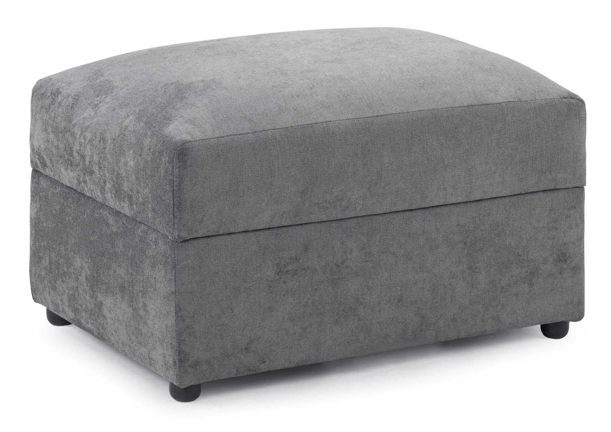 Maxwell Grey Fabric Footstool