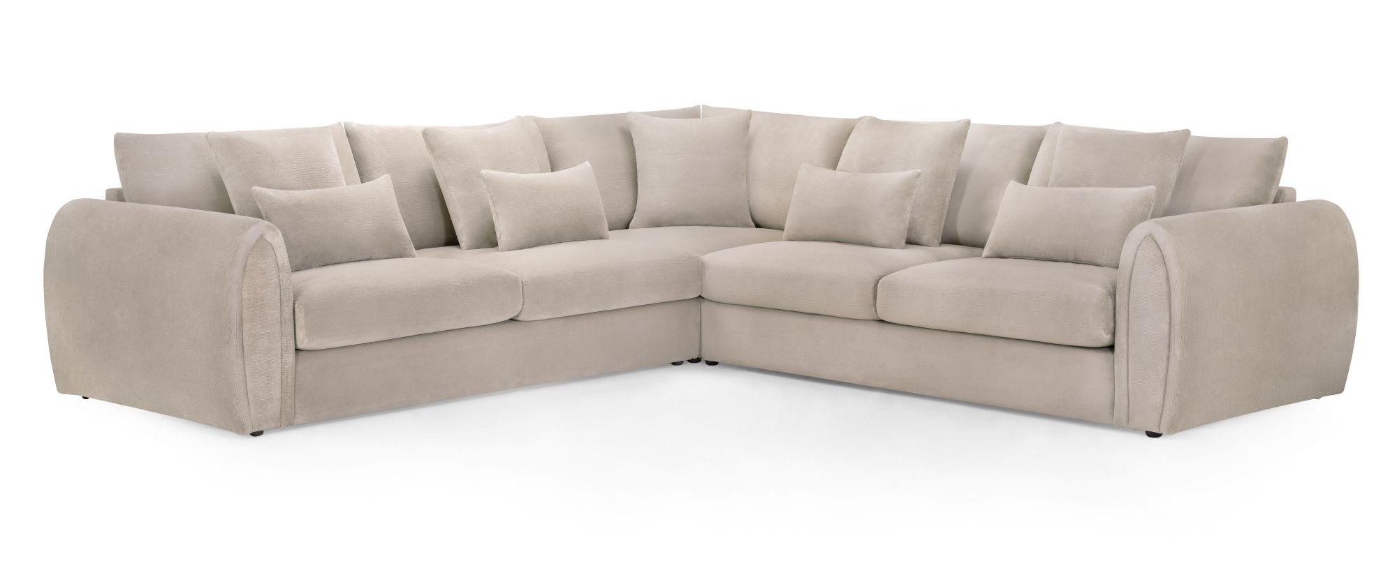 Mirabel Mocha Fabric Large Corner Sofa