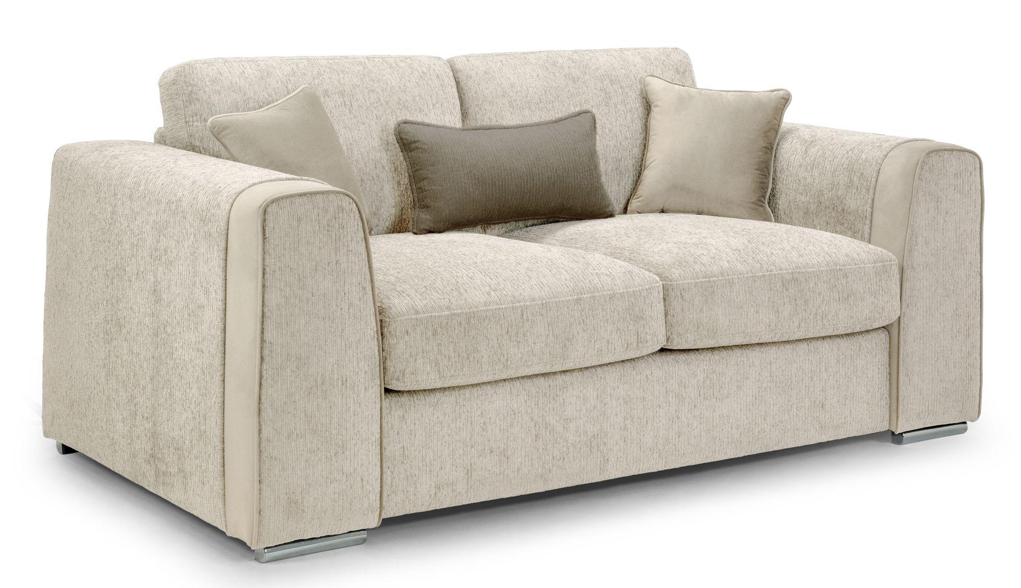 Naples Beige Fabric 2 Seater Sofa