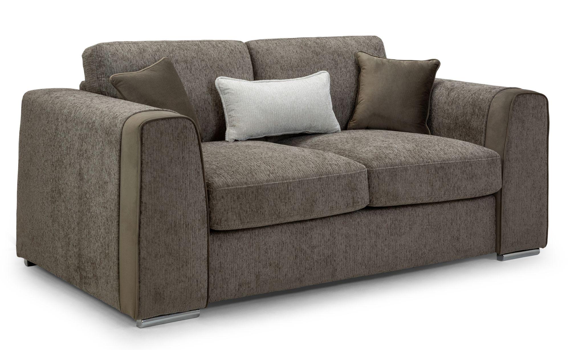 Naples Mocha Fabric 2 Seater Sofa