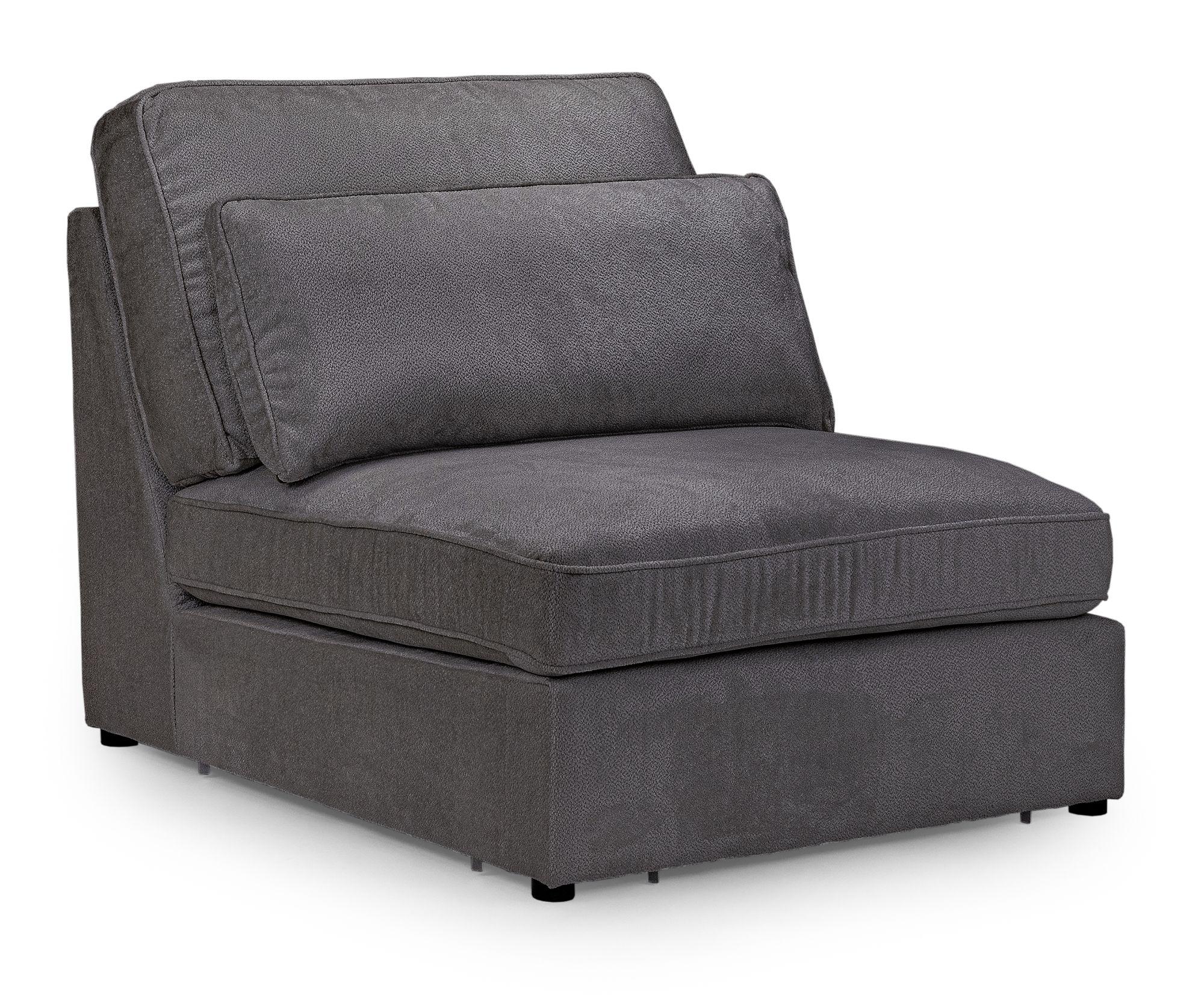 Kiana Grey Fabric Modular Armless Chair