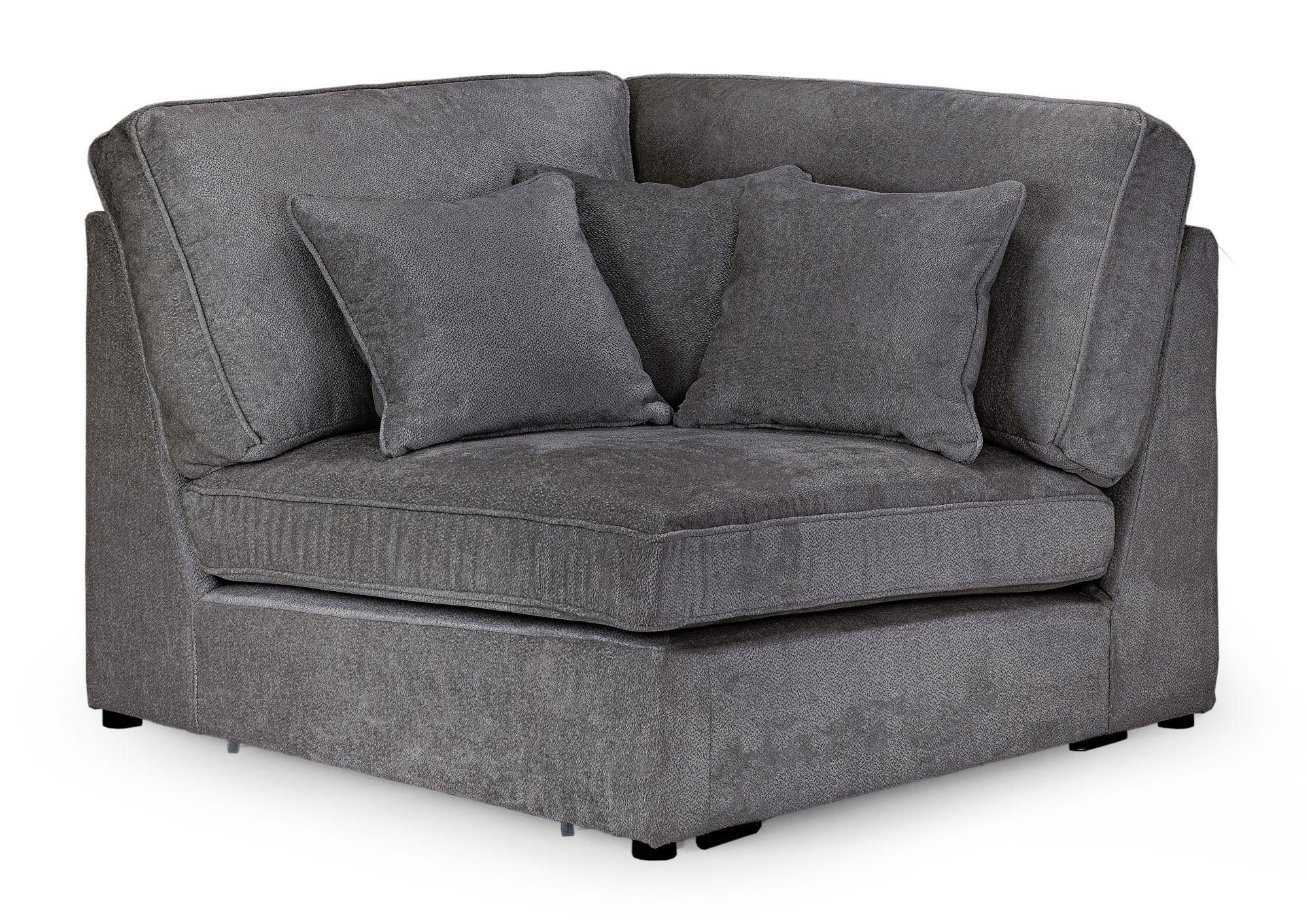 Kiana Grey Fabric Modular Corner Sofa