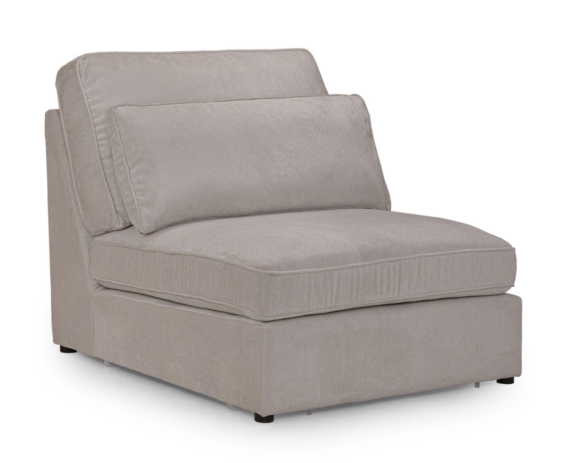 Kiana Mocha Fabric Modular Armless Chair
