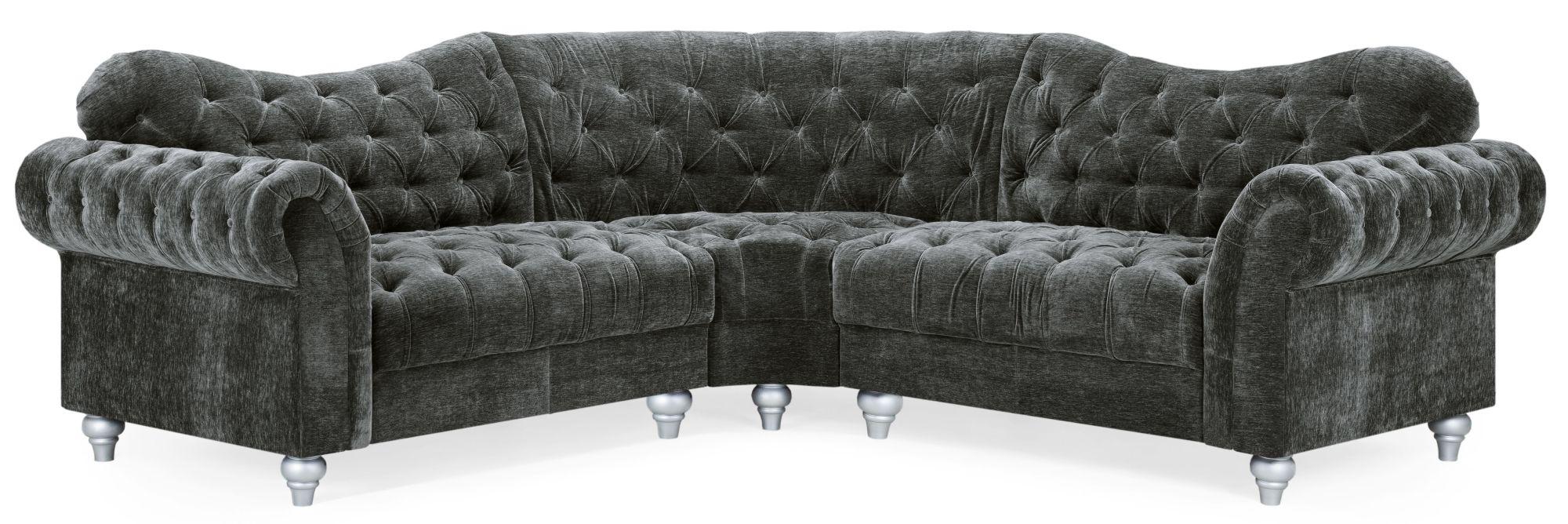 Jubilee Charcoal Fabric Large Corner Sofa 