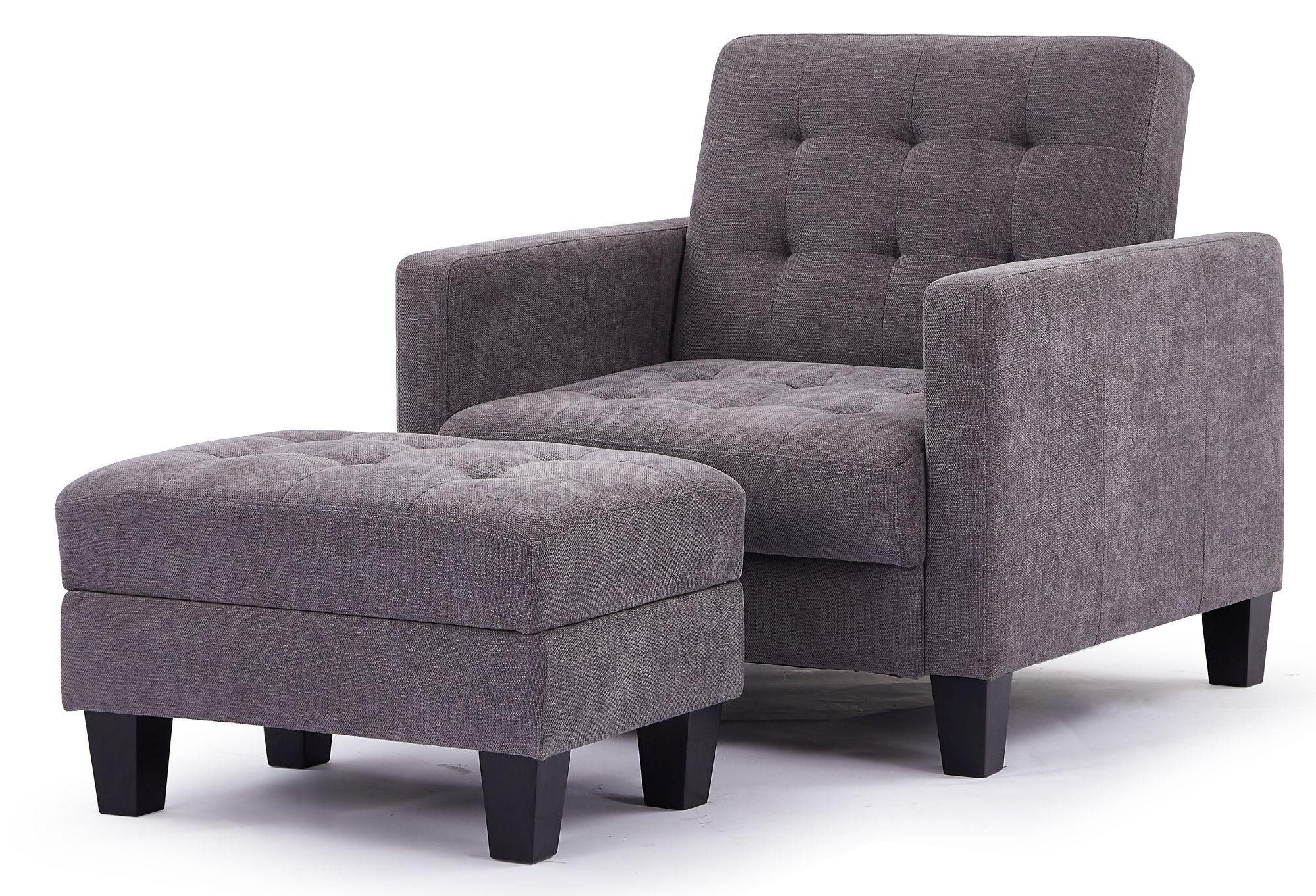 Halia Dark Grey Fabric Click Clack Chair Bed