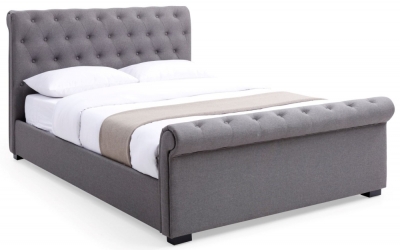 Product photograph of Lucille Grey Scroll Bed from Choice Furniture Superstore