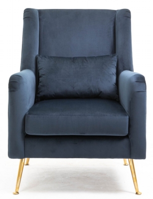 Product photograph of Modern Velvet Upholstery Armchair from Choice Furniture Superstore