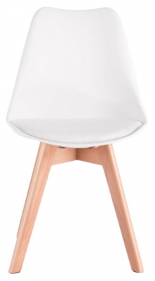 Product photograph of Leon White Dining Chair Sold In Pairs from Choice Furniture Superstore