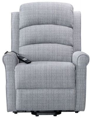 Product photograph of Baxter Hebe Grey Textured Chenille Electric Recliner Chair from Choice Furniture Superstore