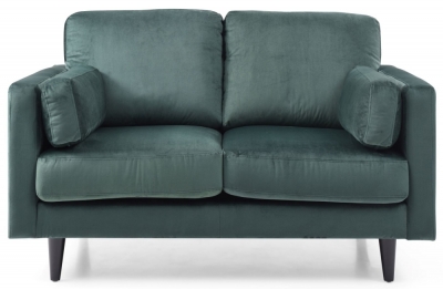 Product photograph of Bertie Bottle Green Velvet 2 Seater Sofa from Choice Furniture Superstore