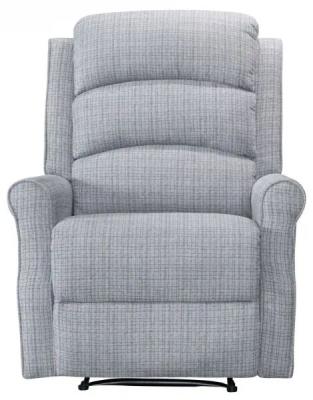 Baxter Hebe Grey Textured Chenille Manual Recliner Chair