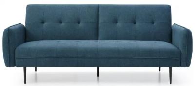 Erik Themis Blue Soft Weave Fabric 3 Seater Sofa Bed