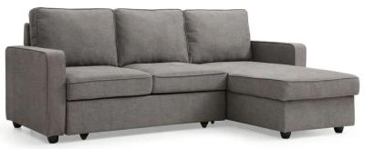 Product photograph of Myles Typhon Grey Weave Fabric Corner Sofa Bed from Choice Furniture Superstore