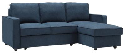 Product photograph of Myles Themis Blue Soft Weave Fabric Corner Sofa Bed from Choice Furniture Superstore