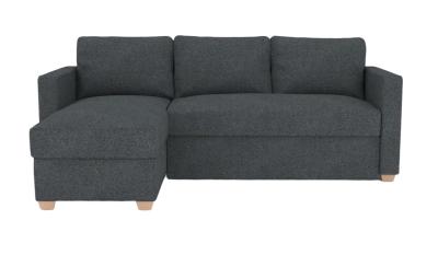 Product photograph of Oscar Carina Dusk Fabric Corner Sofa Bed from Choice Furniture Superstore