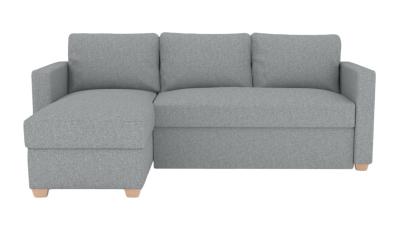 Product photograph of Oscar Carina Ash Fabric Corner Sofa Bed from Choice Furniture Superstore