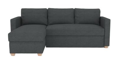 Product photograph of Oscar Dalton Charcoal Fabric Corner Sofa Bed from Choice Furniture Superstore