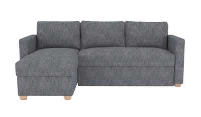 Oscar Piero Thunderstorm Fabric Corner Sofa Bed