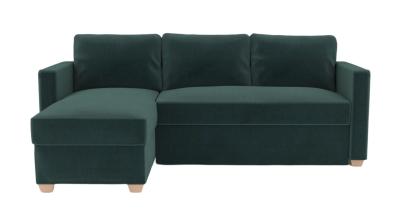 Oscar Sunningdale Bottle Green Fabric Corner Sofa Bed