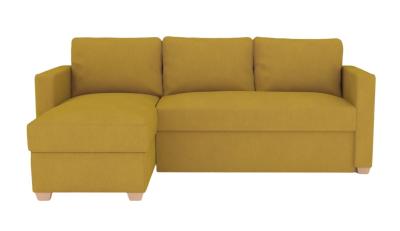 Product photograph of Oscar Sunningdale Saffron Fabric Corner Sofa Bed from Choice Furniture Superstore