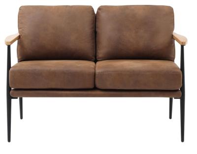 Bronx Brown Leather 2 Seater Sofa