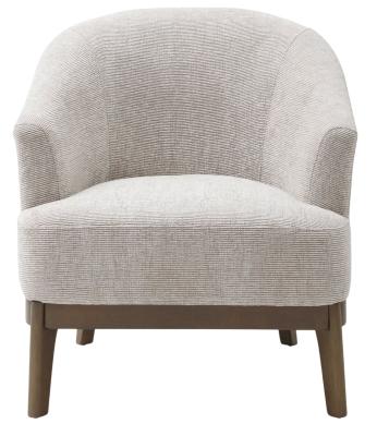 Ella Leto Woven Chenille Natural Fabric Tub Chair