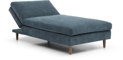 Product photograph of Scott Eryx Chenille Navy Blue Fabric Chaise Sofa Bed from Choice Furniture Superstore