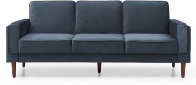 Paolo Ink Blue Velvet Fabric 3 Seater Click Clack Sofa Bed