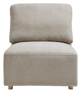 Product photograph of Como Taupe Boucle Fabric Armless Chair from Choice Furniture Superstore