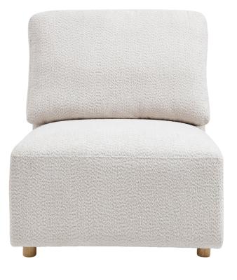 Product photograph of Como Natural Boucle Fabric Armless Chair from Choice Furniture Superstore