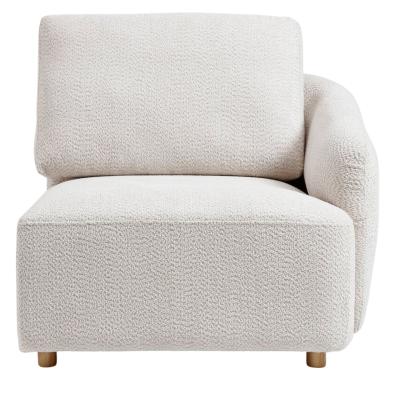 Product photograph of Como Natural Boucle Fabric Right Hand Facing End Chair from Choice Furniture Superstore