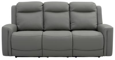 Henley Grey Leather 3 Seater Electric Recliner Sofa