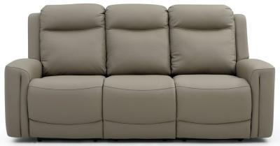 Henley Taupe Leather 3 Seater Electric Recliner Sofa