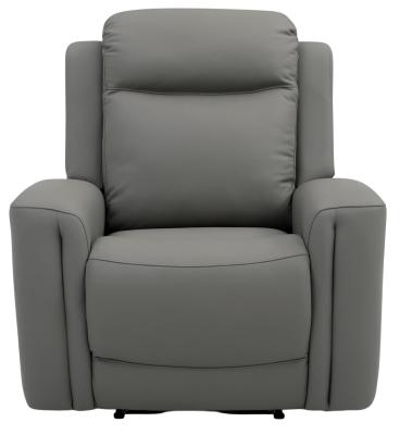 Henley Grey Leather Electric Recliner Armchair