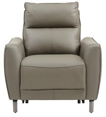 Brooke Taupe Leather Electric Recliner Armchair