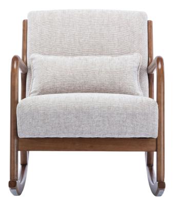 Inca Natural Cream Fabric Rocking Armchair