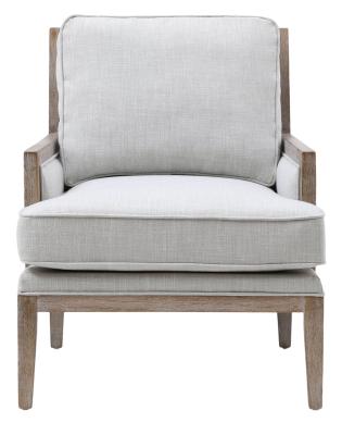 Beatrice Cream Fabric Armchair