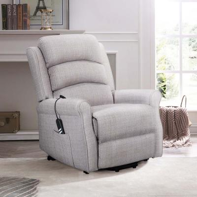Baxter Hebe Natural Textured Chenille Electric Recliner Chair Baxter Hebe Natural Textured Chenille Electric Recliner Chair