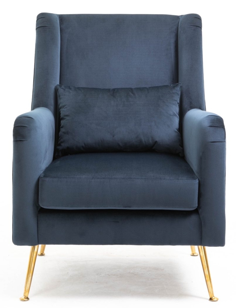 Modern Velvet Upholstery Armchair