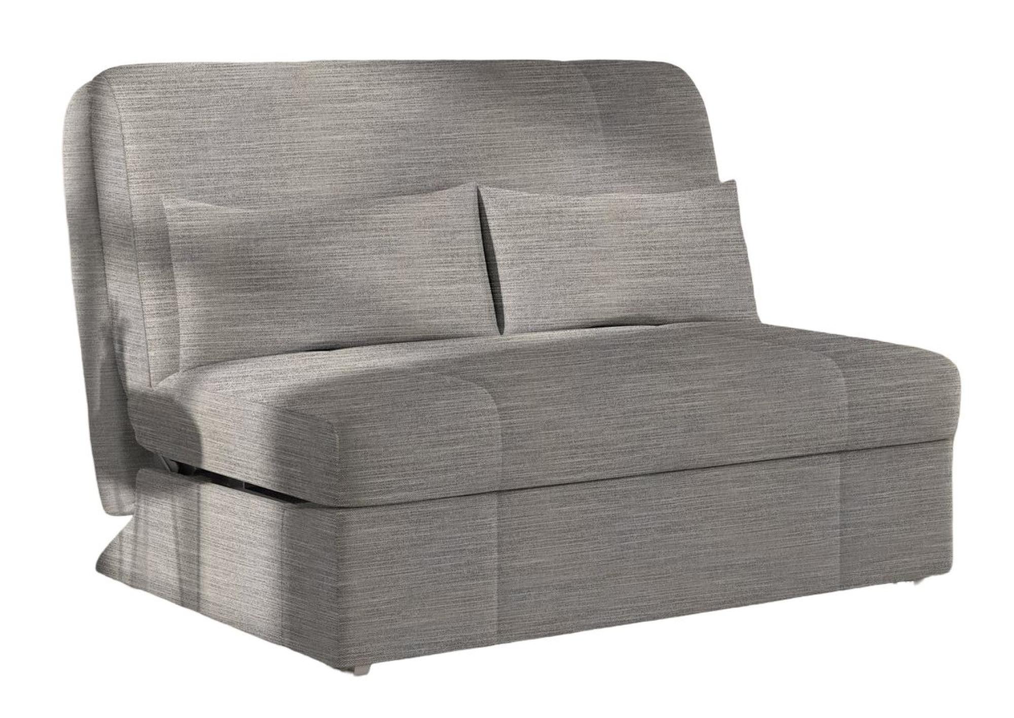 Redford Grey Dalton Steel 2 Seater Fabric Pull Out Sofa Bed CFS UK