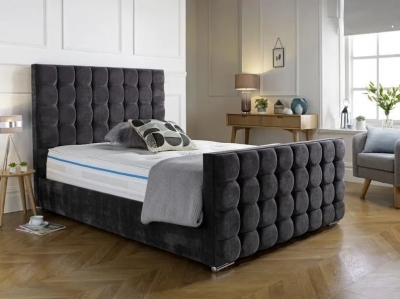Product photograph of Hyder Kensington Dark Grey Fabric Bed from Choice Furniture Superstore