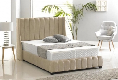 Product photograph of Hyder Winchester Beige Fabric Bed from Choice Furniture Superstore