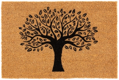 Product photograph of Astley Printed Tree Of Life Natural Pvc Backed Coir Doormat - 40cm X 60cm from Choice Furniture Superstore