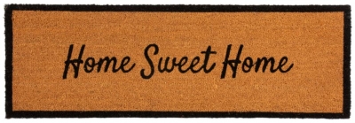 Astley Slogan Home Sweet Home Natural Pvc Latex Backed Coir Doormat 40cm X 120cm