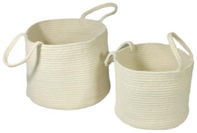 Product photograph of Beckton Cotton Basket With Handles from Choice Furniture Superstore