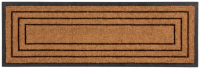 Chadderton Border Natural Rubber Backed Coir Rubber Doormat 40cm X 120cm